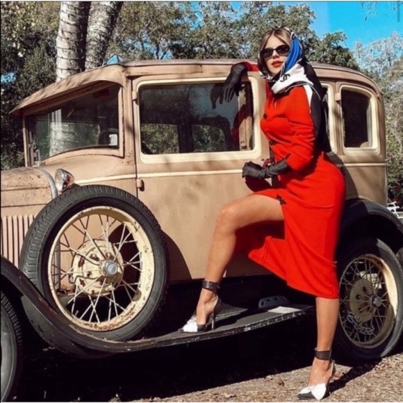 💃🏼NEW ZARA ORIENTAL TOGGLE DRESS IN RED 💃🏼 - Picture 3 of 9